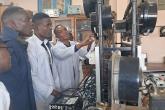 Masinde Muliro University of Science and Technology fifth year students doing experiments in electrical machines laboratory