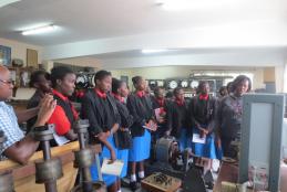 Starehe girls students in Electrical Machines lab